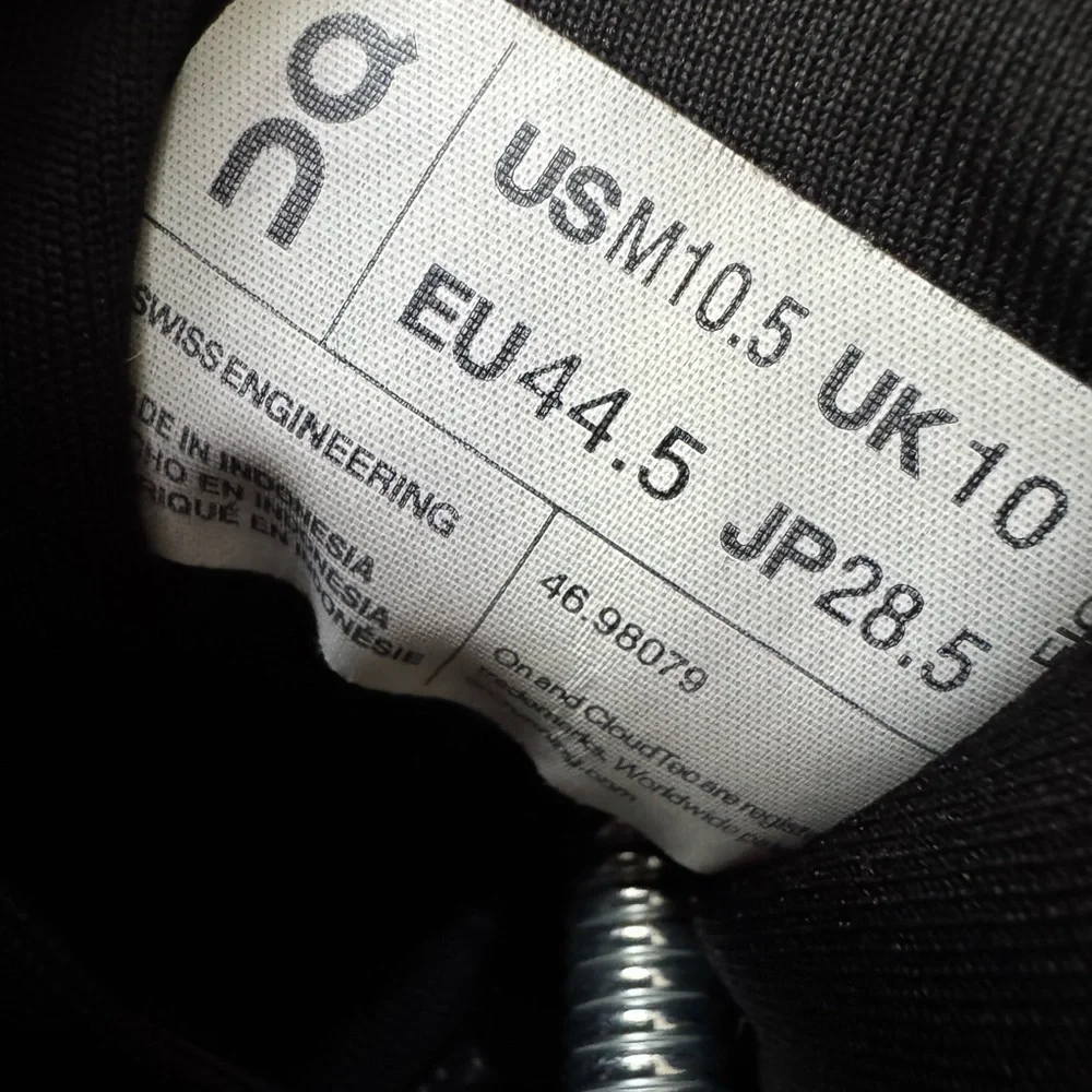 Mens ON Running Cloud Runner Iron Black Size 10.5  On Cloud - Picture 8 of 8